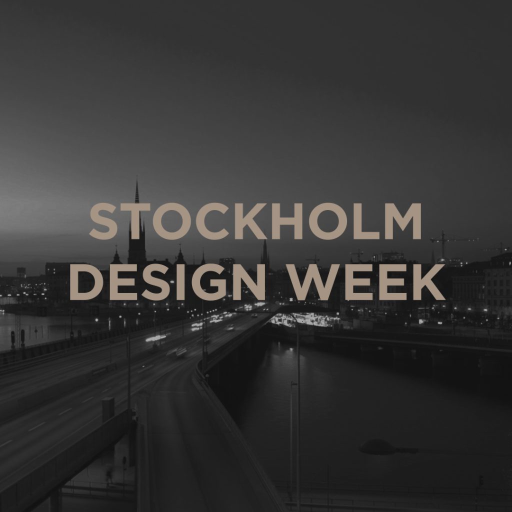 Picture of Stockholm with a text saying 