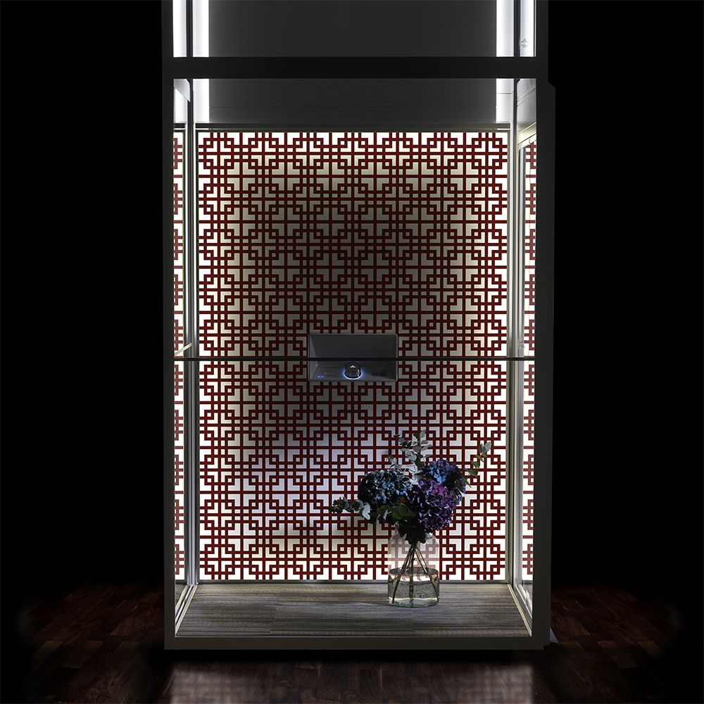DesignWall with a oriental design for the Aritco HomeLift
