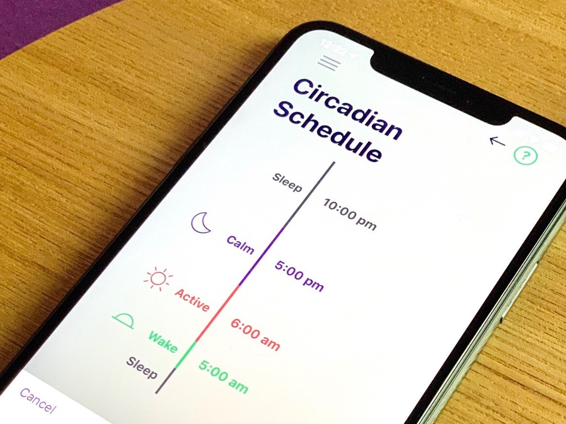 Mobile Phone with Circadian Schedule