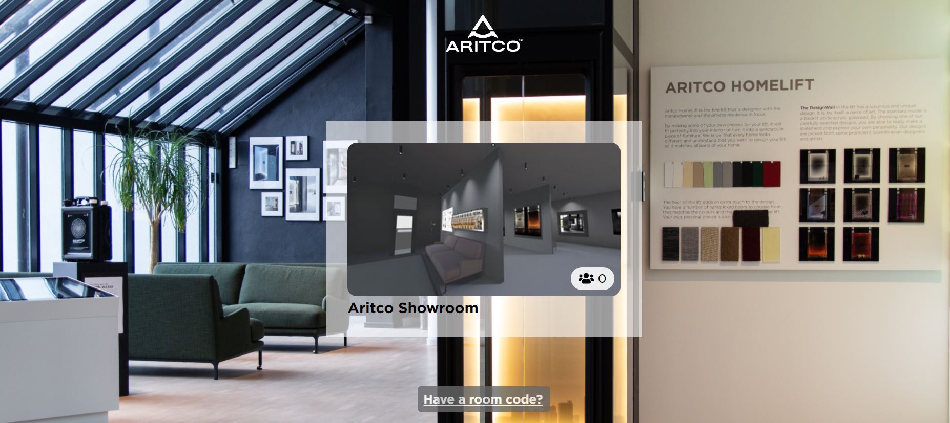 Entre to Aritco Virtual Showroom
