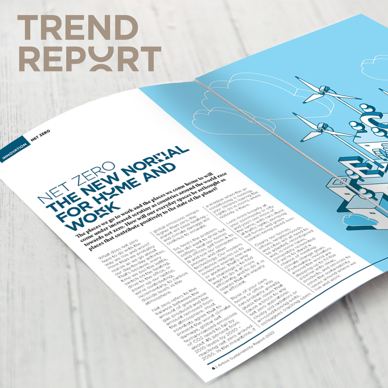 The cover of Aritco trend report 2022