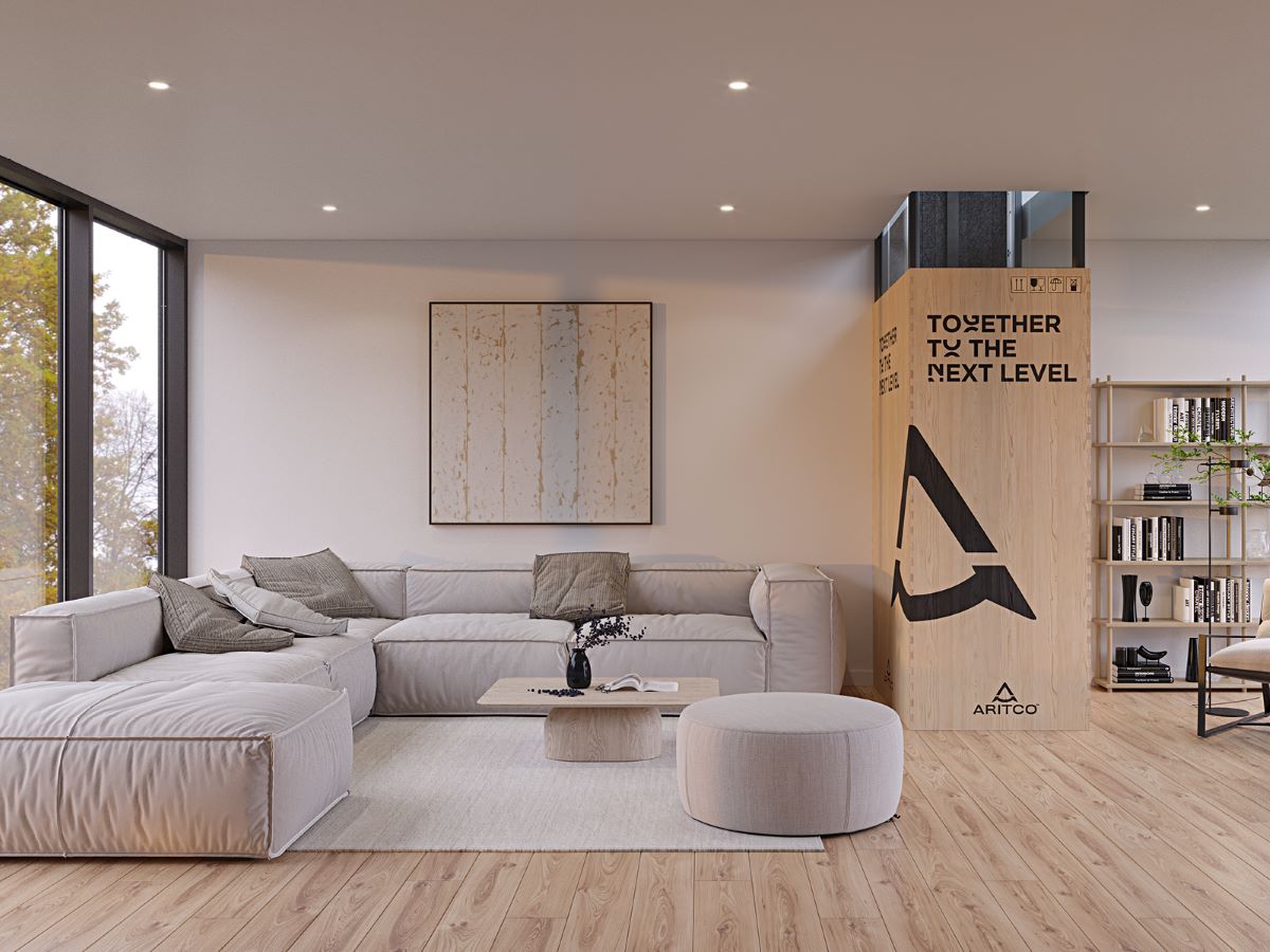 Aritco HomeLift Compact Teasaer in livingroom