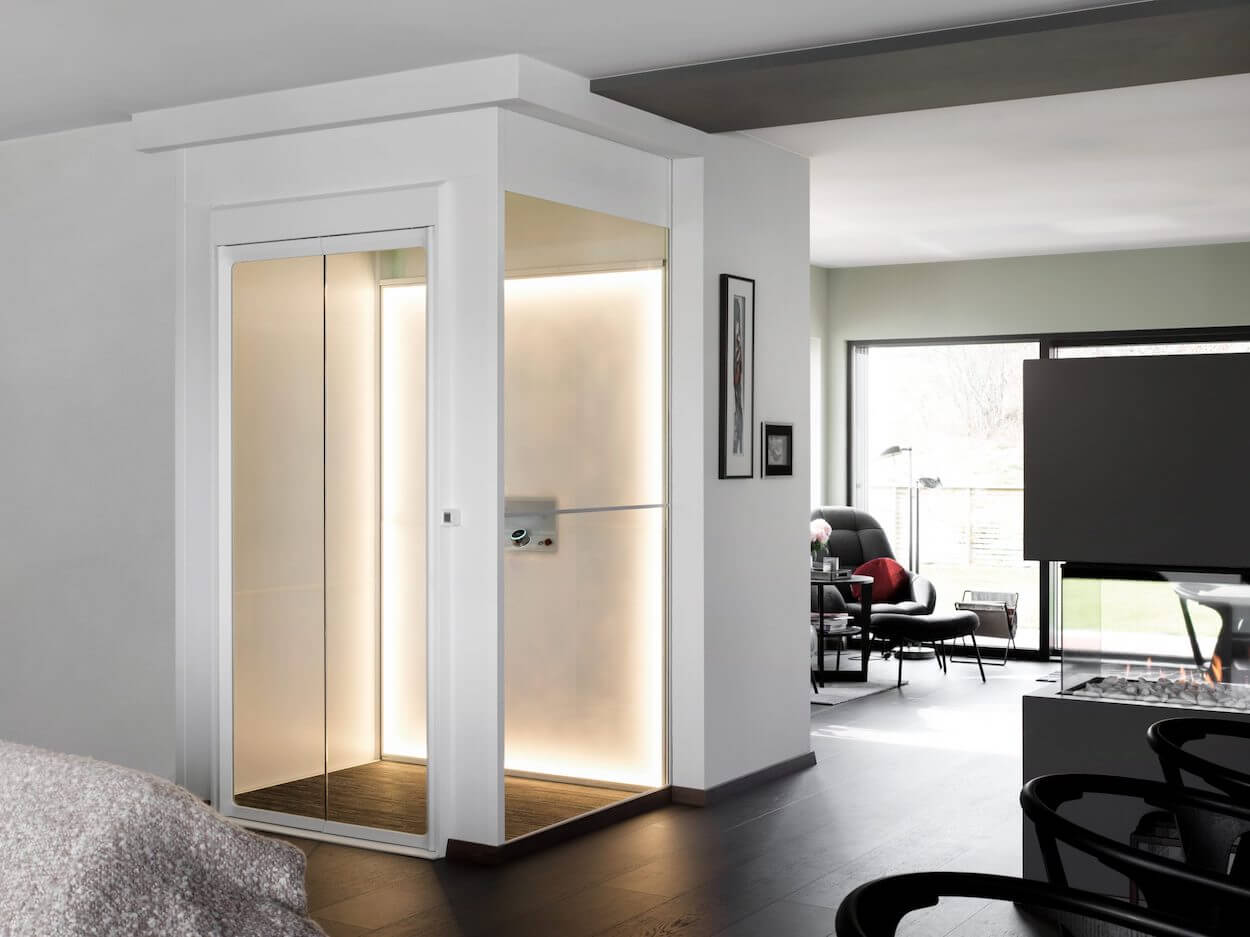 Aritco home lift with glass walls