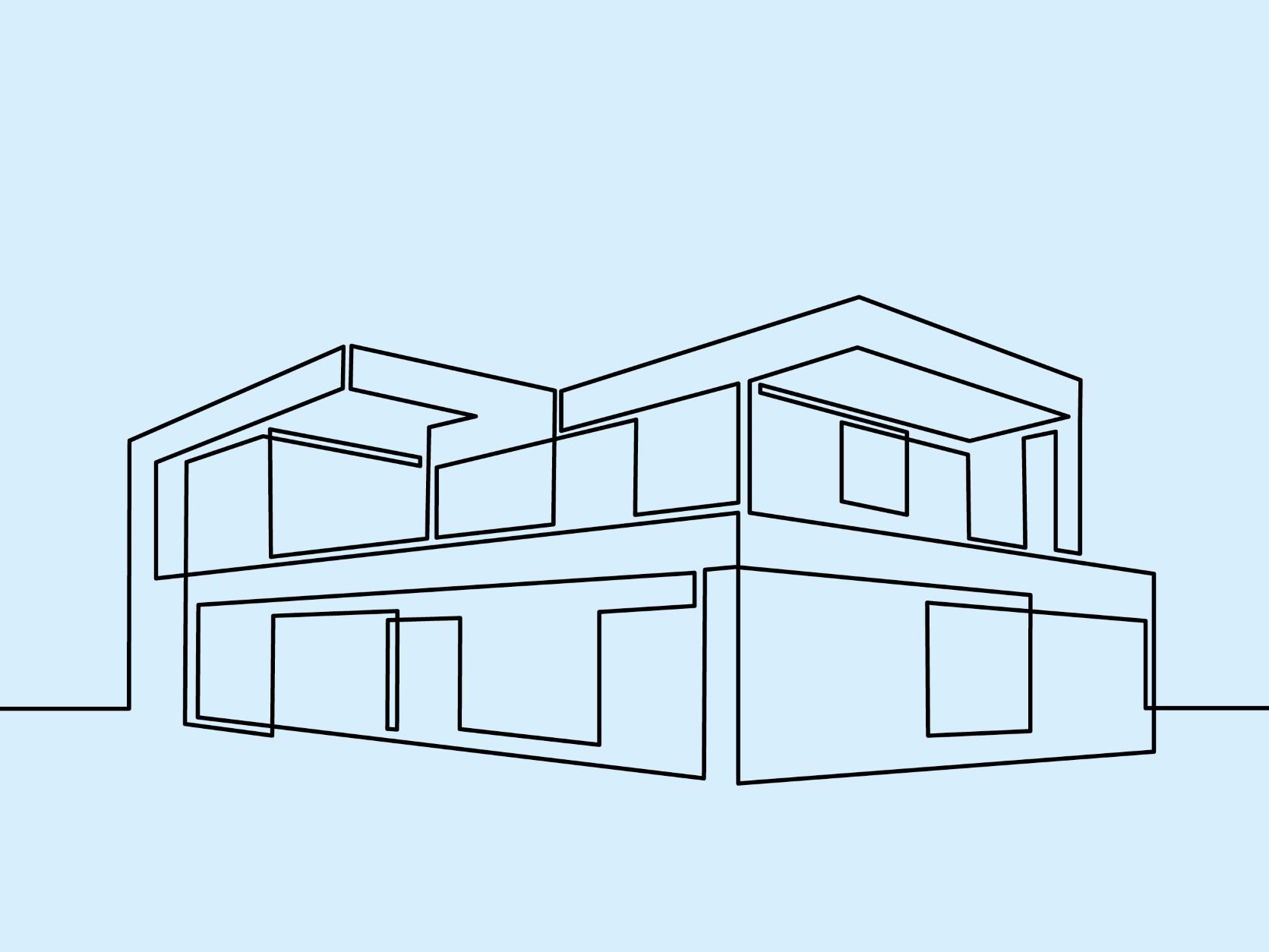 House in outline drawing