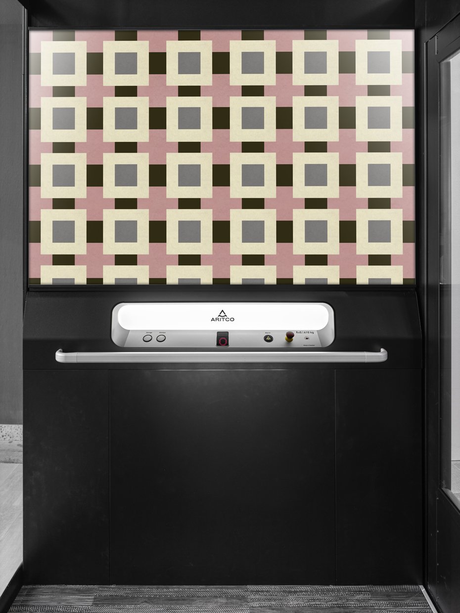 Aritco HomeLift Access with DesignWall Geometric Pink