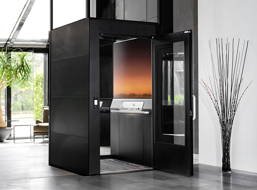Home lift in black from Aritco. Model Aritco Homelift Access
