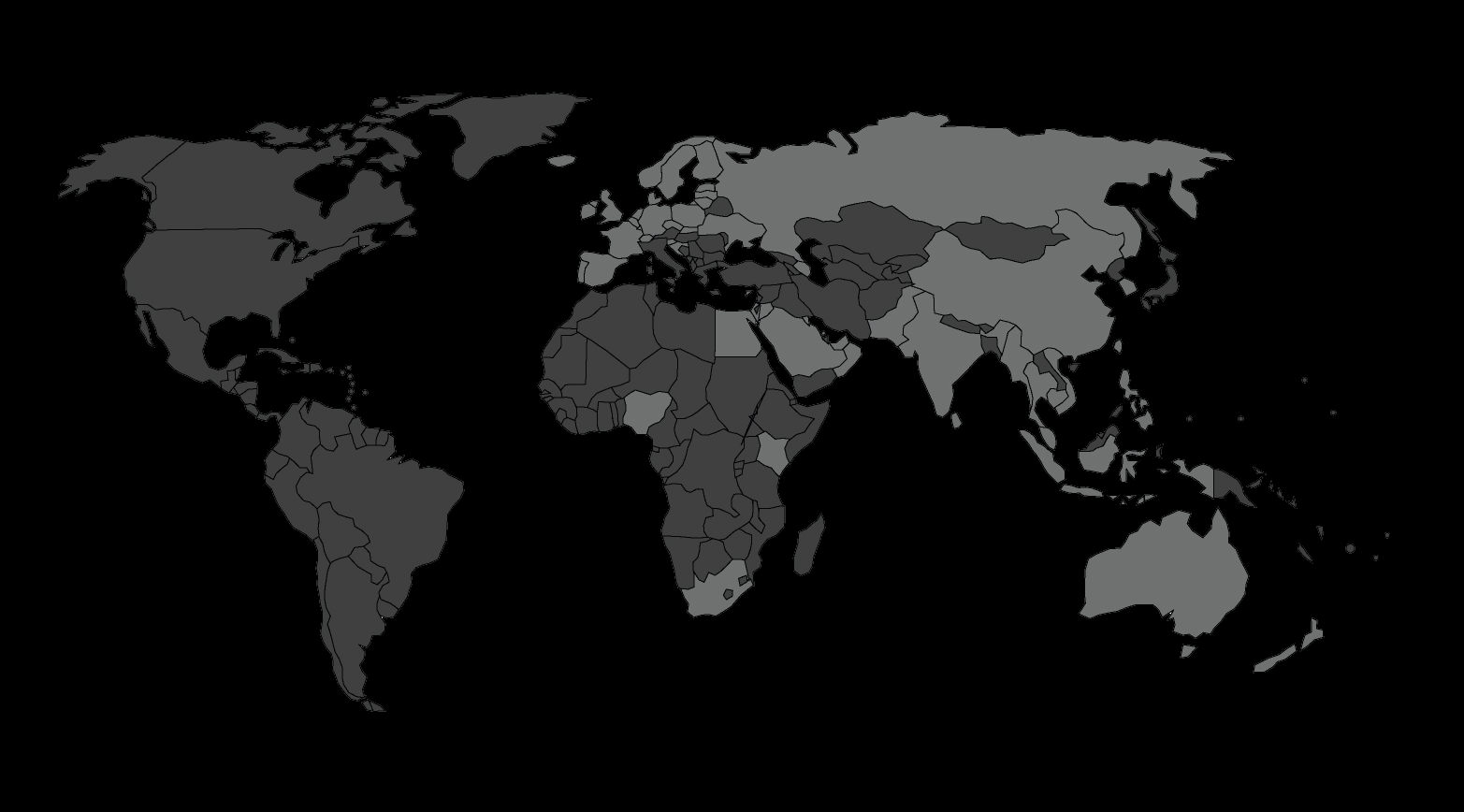 Aritco World Map grey-Black-back