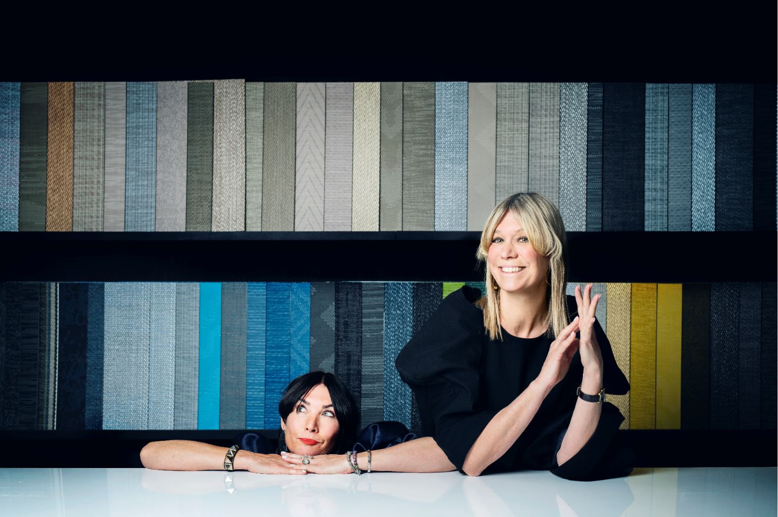 Annica Eklund and Marie Eklund, owners for BOLON flooring