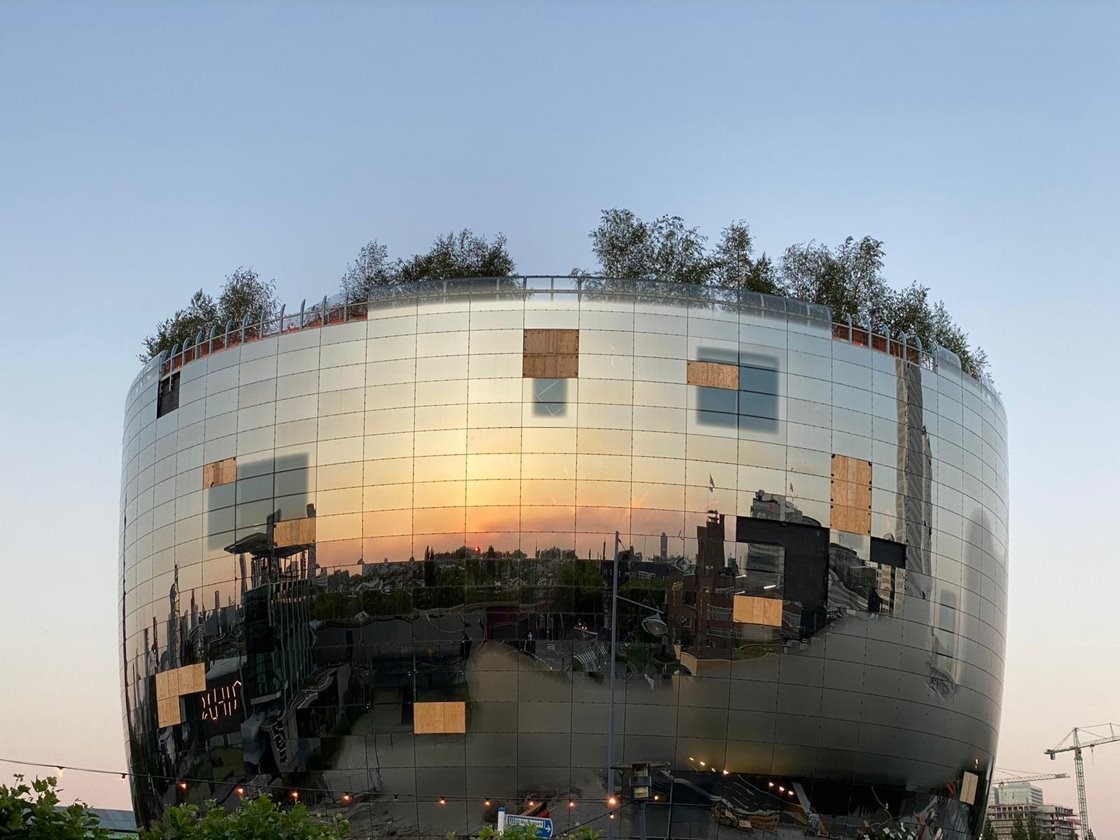 a forest on top of a cultural building in Rotterdam