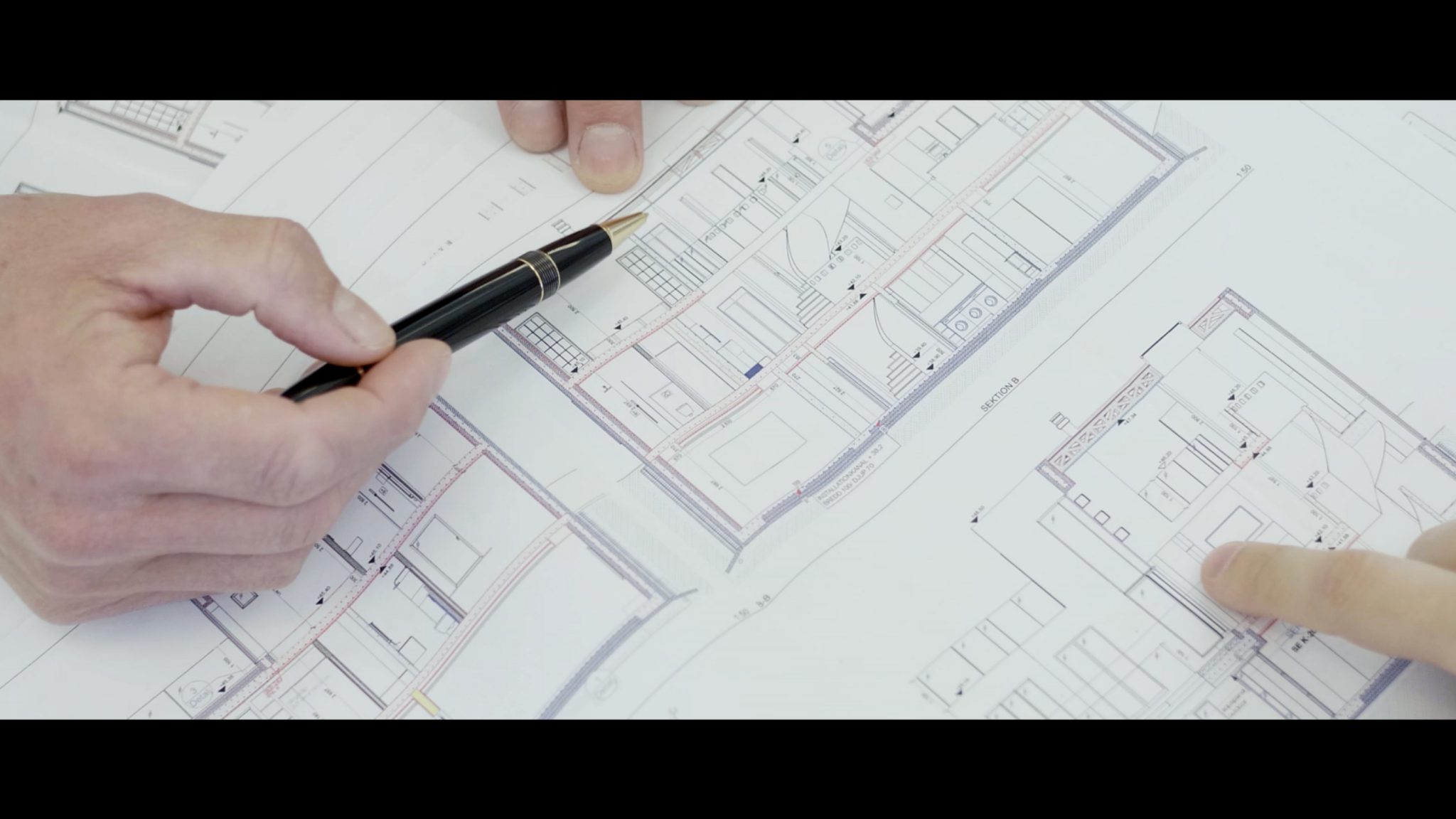 Checking an architect drawing