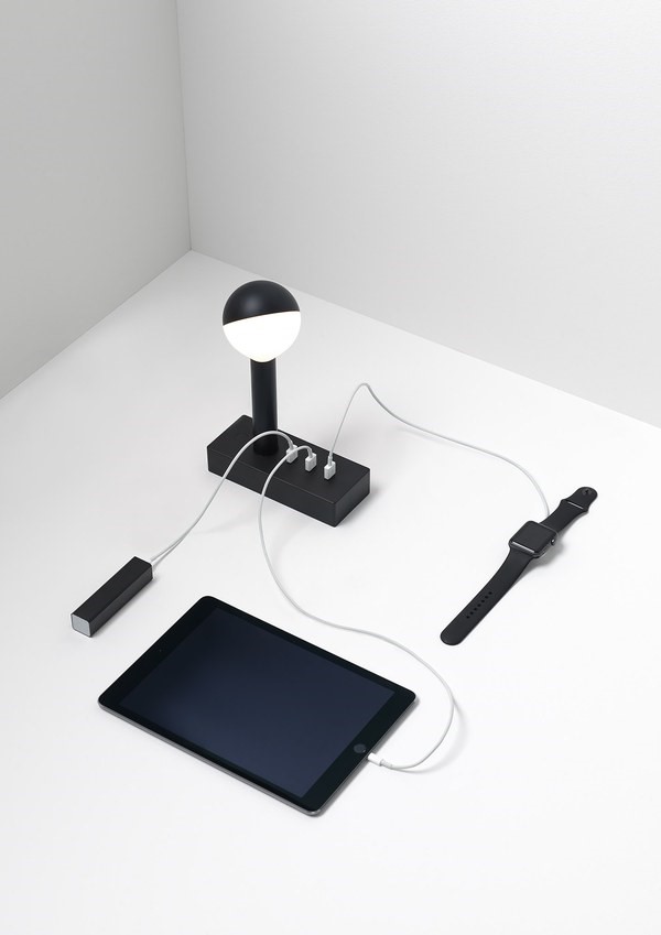 Busby Lights, design lamp with USB outlets