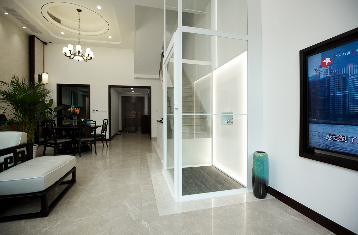 A homelift in a home in Shanghai, China