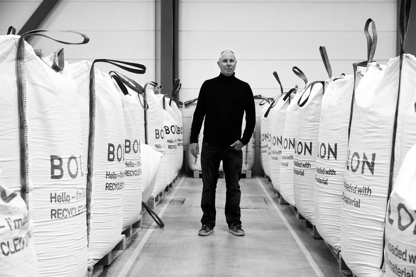 Man Håkan Nordin at Bolon flooring company factory