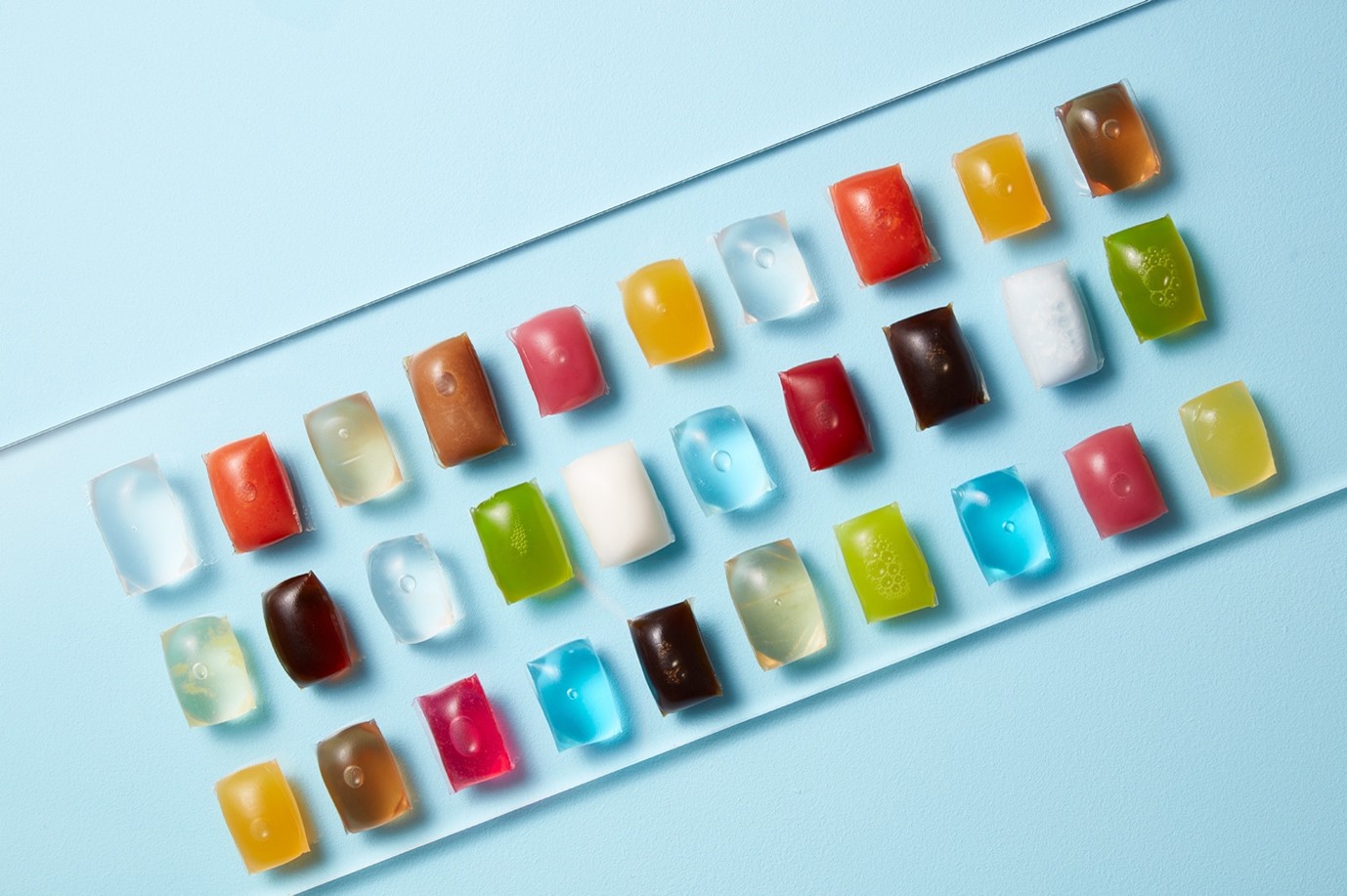 a map with colourful tablets