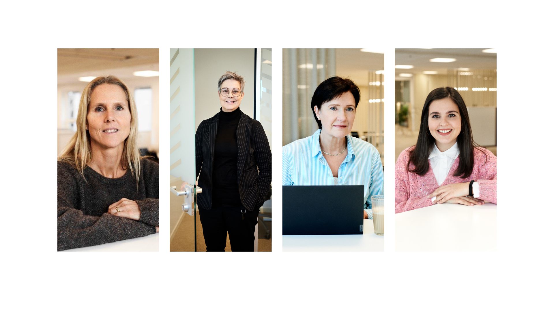 A collage of four woman