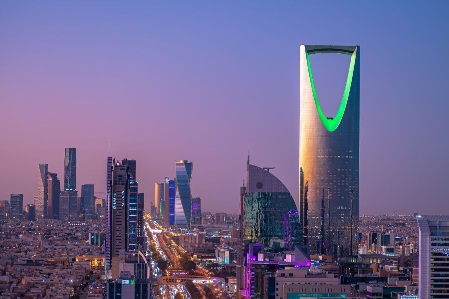 Aerial photo of Riyadh city centre