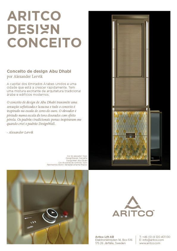 Datasheet_Aritco HomeLift Concept Abu Dhabi Portuguese
