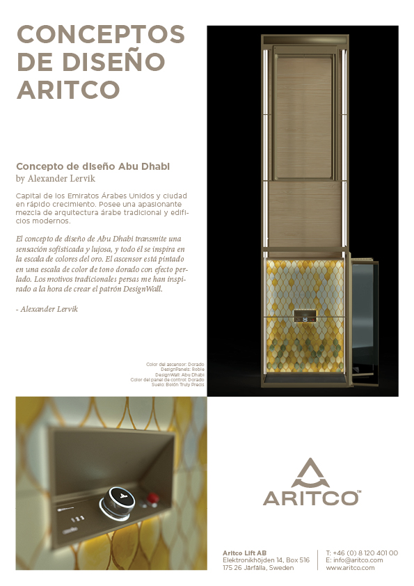 Datasheet_Aritco HomeLift Concept Abu Dhabi Spanish